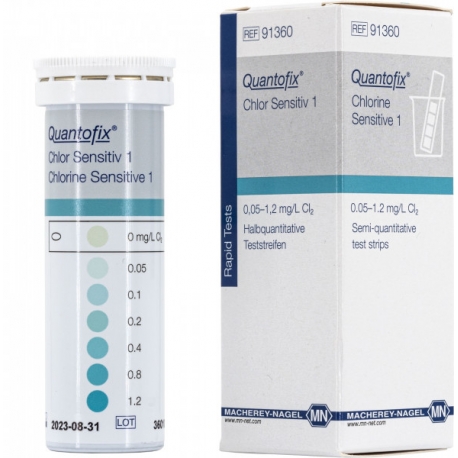 Quantofix Chlorine Sensitive 1 Testovacie prúžky na chlór, 50 ks